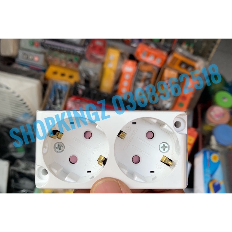 Ổ cắm điện Hàn Quốc 2 vị trí Ncp2-02222