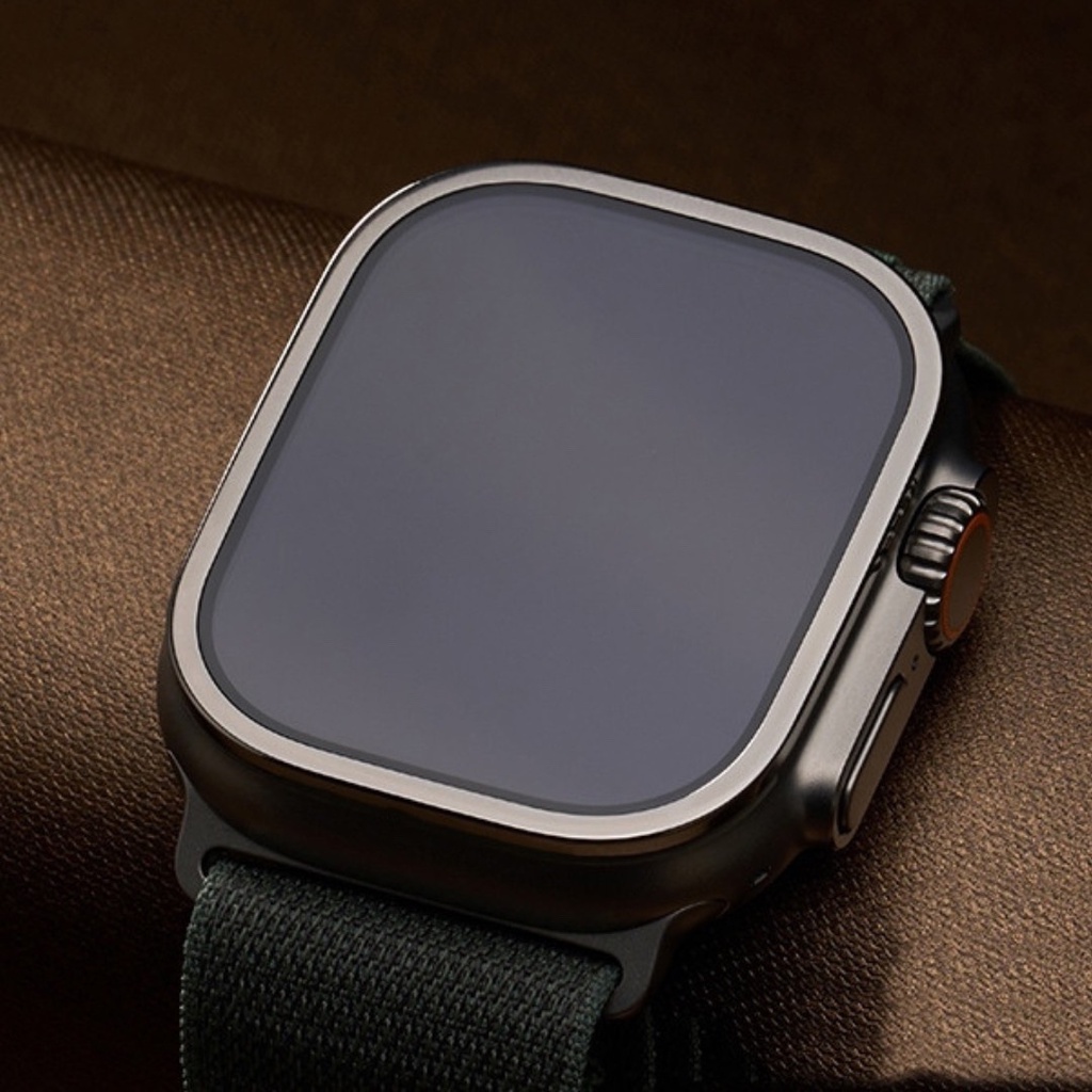 Miếng Dán Cường Lực Màn Hình Viền Titanium Alloy Dành Cho Apple Watch Ultra, Kai.N TitanGlass
