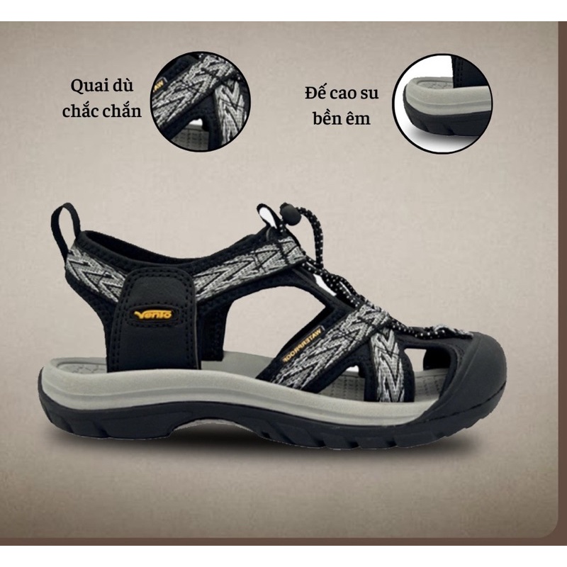 Giày sandal Vento trẻ em, giày bít mũi trẻ em nam nữ  VENTO ALPHA II mã SD-08002K