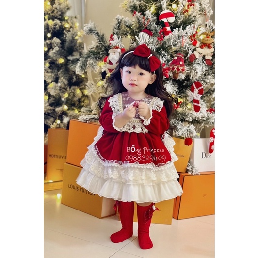 Váy cho bé váy nhung Lolita cho bé