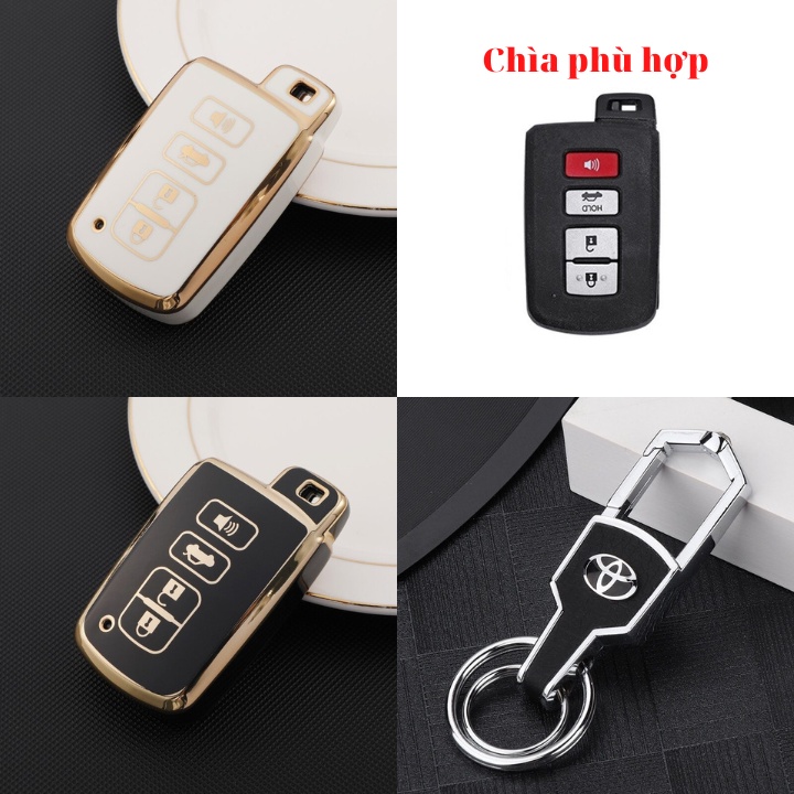 Bao Da, Vỏ Bảo Vệ, Ốp Chìa Khóa, Bọc Chìa Khóa Cao Cấp Dùng Cho Xe Ô Tô Toyota Altis Camry Highlander Mẫu Cũ