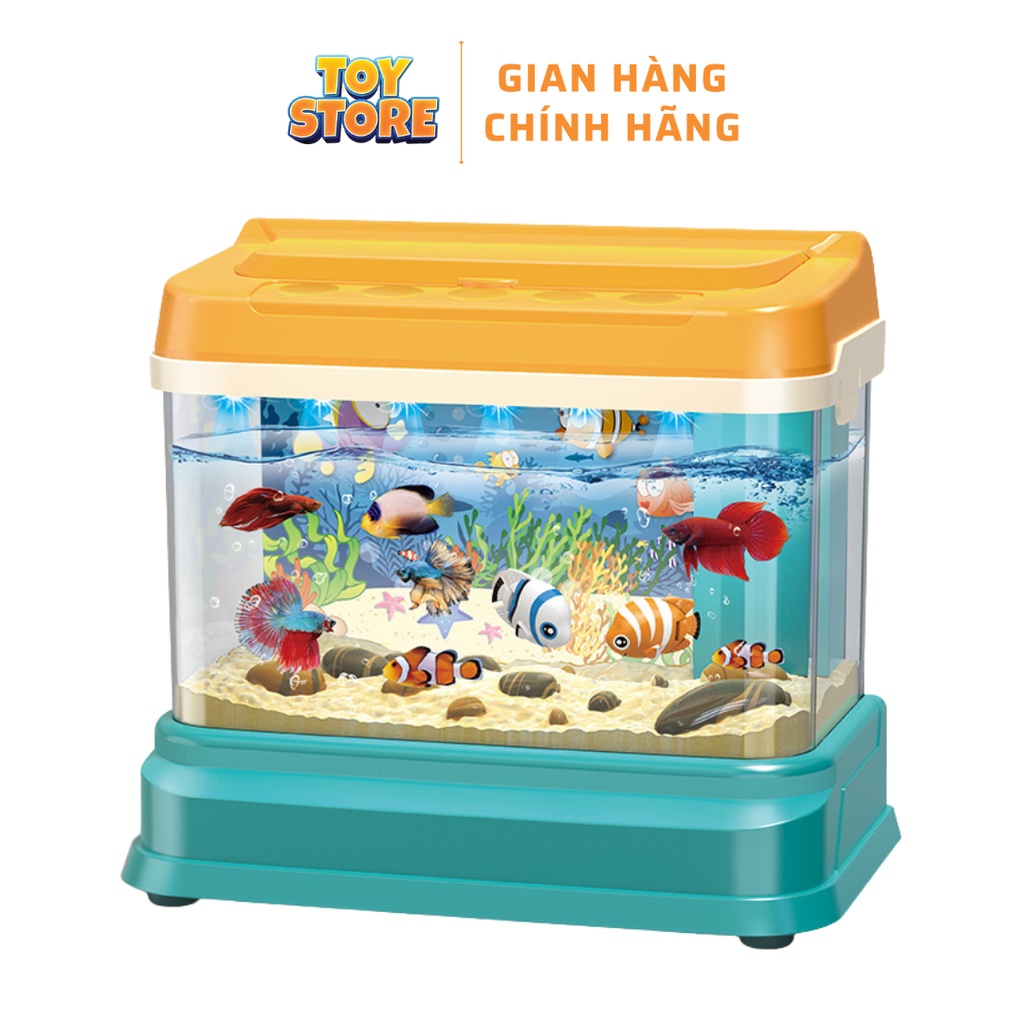 Bộ đồ chơi bể cá nhựa thông minh TOYSTORE đồ chơi câu cá vui nhộn sử dụng pin sạc, có đèn, có nhạc cho bé