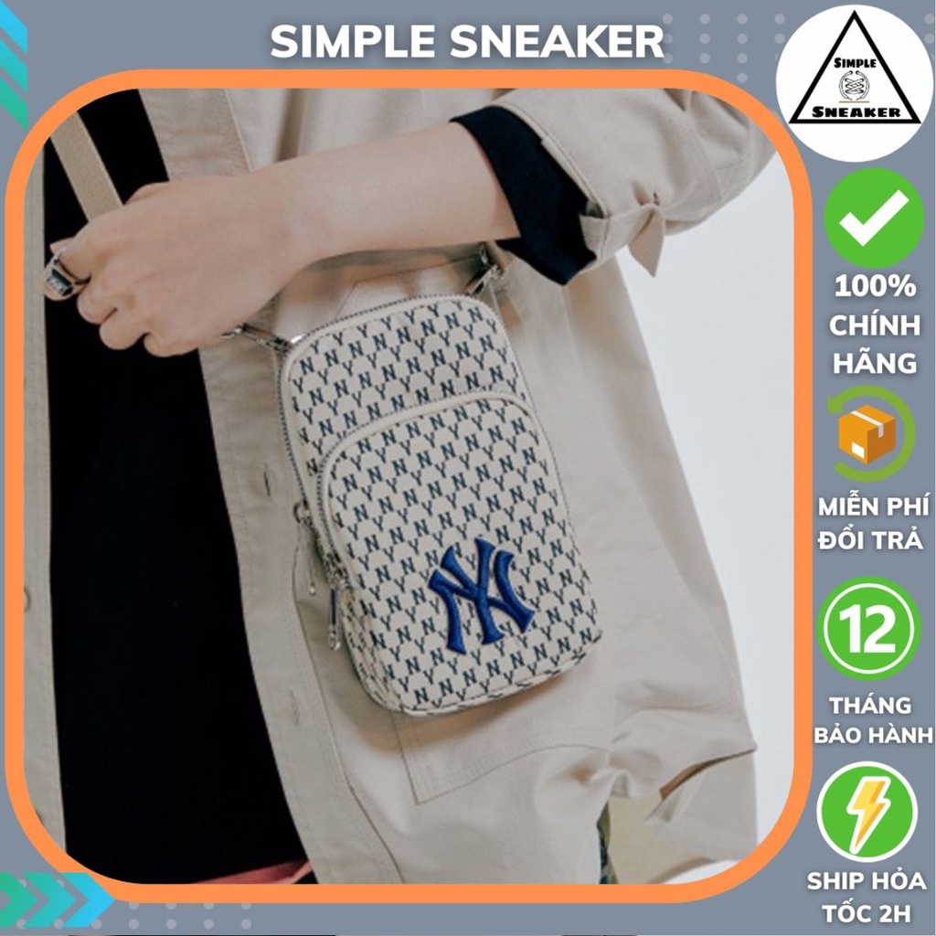 Túi Đeo Chéo MLB Mini Monogram Cross Bag Chính Hãng 🔴SIMPLE SNEAKER🔴 Túi MLB New York Yankees Chuẩn Auth Hàn Quốc