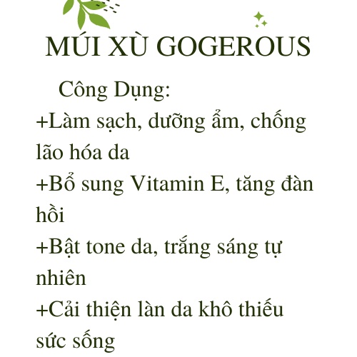 Set tắm trắng chanh Múi xù Gogerous trăng da 10g
