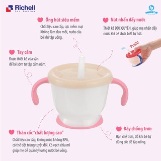 Cốc tập uống 3 giai đoạn Richell Nhật Bản [Chính hãng]