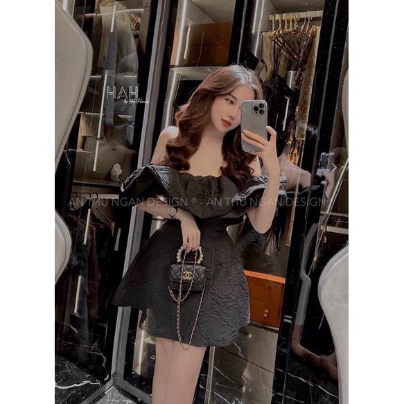 Váy trễ vai xốp hót hit xinh