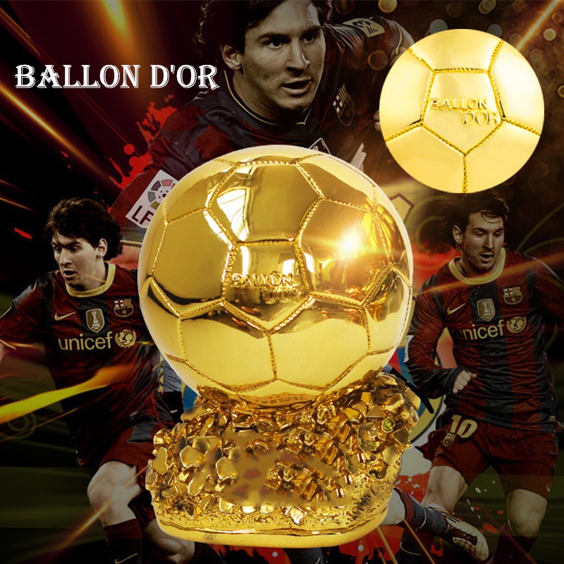 Hot 2022 Qatar Ballon d'or Trophy Ornament Memorabilia Souvenir Football Soccer Kids Adults Fan Birthday Xams Gift
