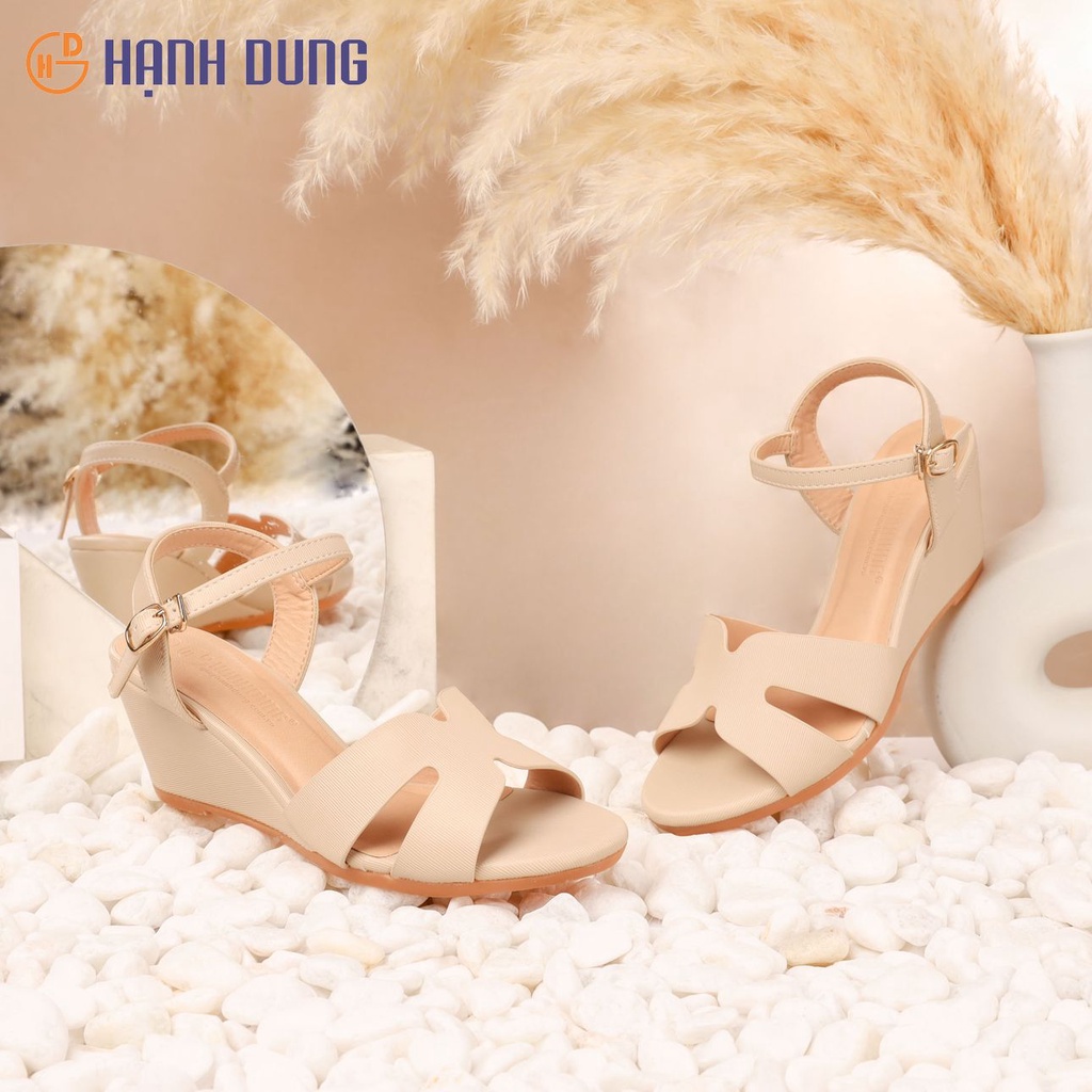 Giày Sandal Xuồng Hạnh Dung HD0298AB ( Màu Xám - Đen - Kem - Nâu - Trắng )