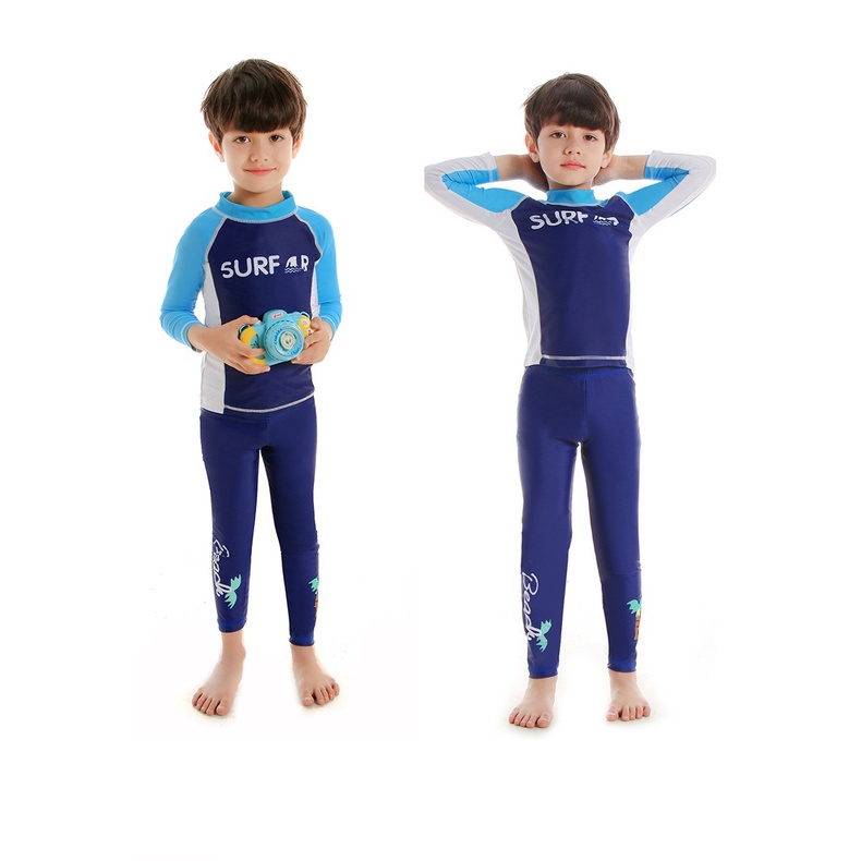 Đồ bơi cho bé gái, bé trai tay dài quần dài chống nắng cao cấp BG44