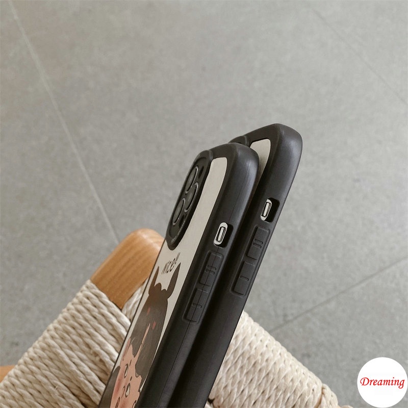 Ốp Điện Thoại Mềm Họa Tiết Hình Cô Gái Và Chàng Trai Cho iphone 15 14 13 12 11 pro x xr xs max se 2020 6 6s 7 8 plus