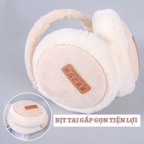 Bịt tai Hàn Quốc giữ ấm mùa đông, lông mềm mịn cao cấp gấp gọn tiện lợi khi mang theo mã B0256