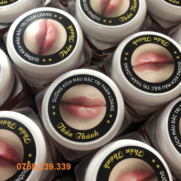Dưỡng kích màu thần THẦN THÁNH chống thâm loang cho môi sau phun xăm