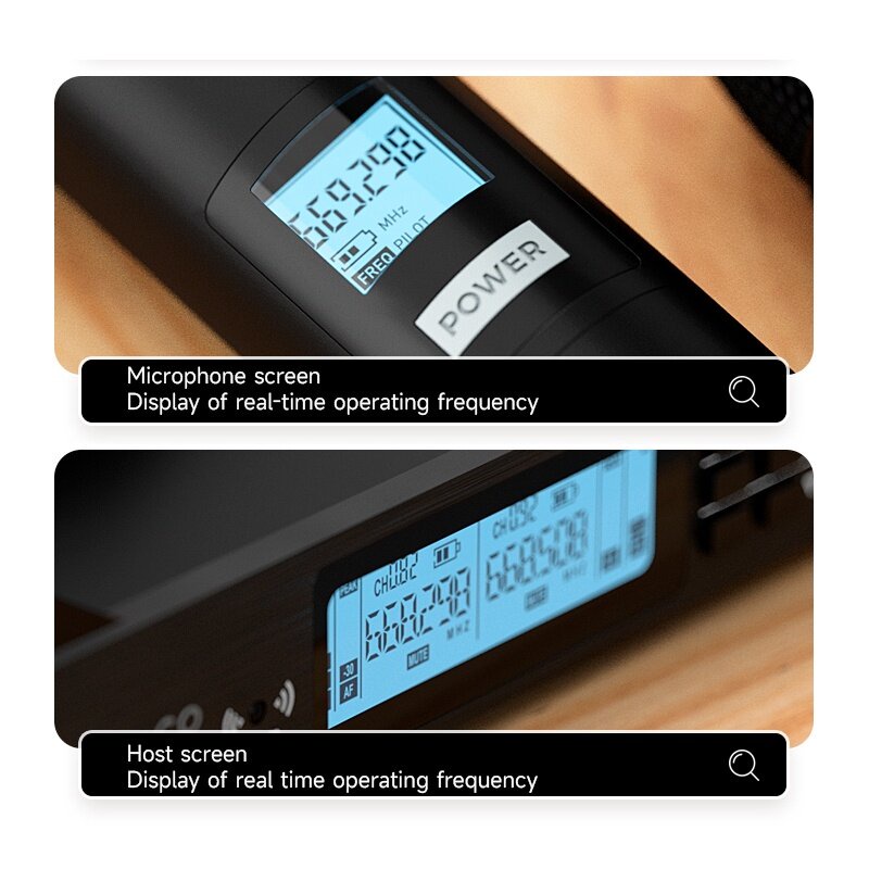Hệ thống micro không dây UHF Z02 với Mic cầm tay 2 kênh Tự động quét Hệ thống micro không dây có thể lựa chọnZ02