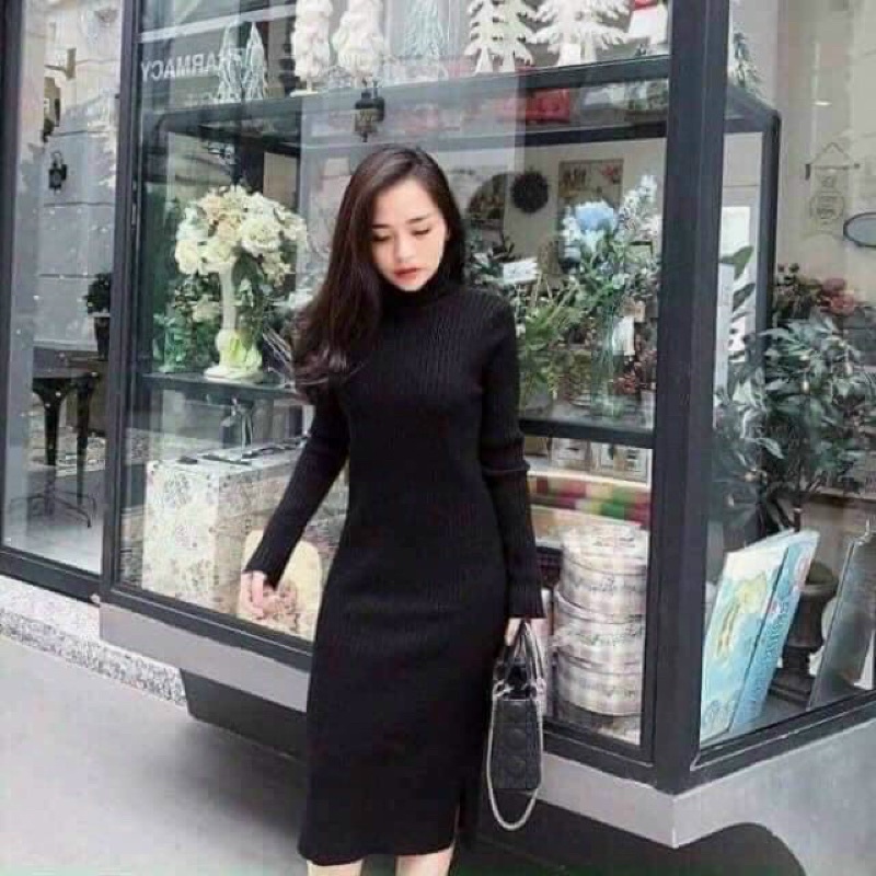 [N.T BIGSIZE] Đầm cổ lọ giữ ấm 55-90kg