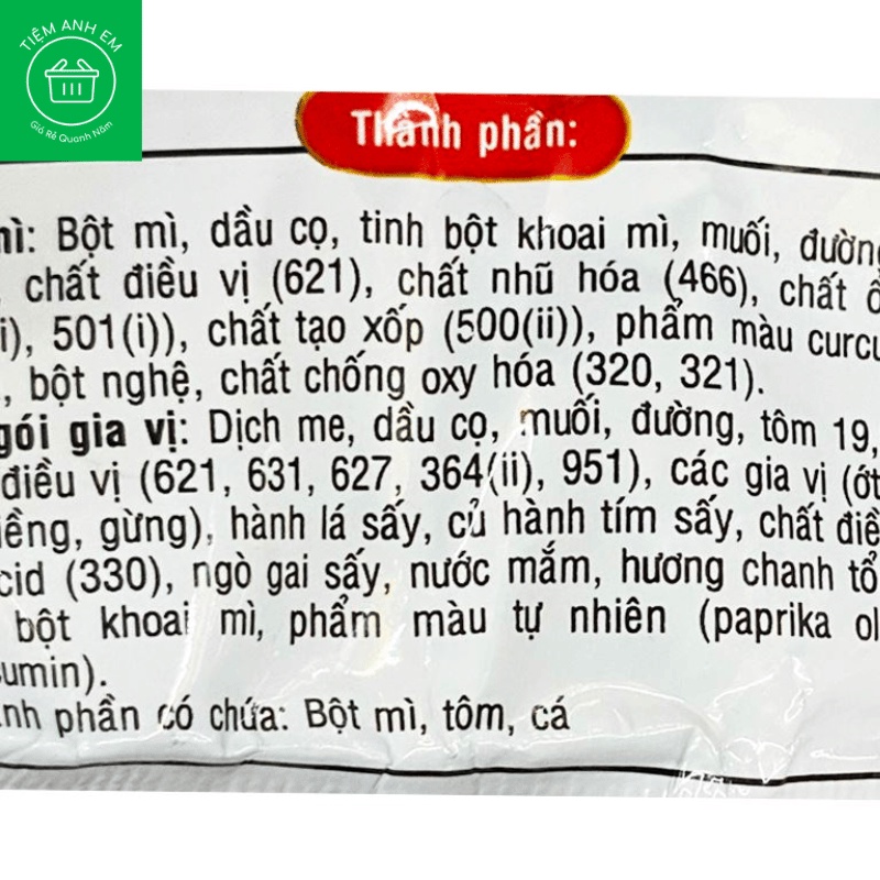 Mì Lẩu Thái tôm gói 80g