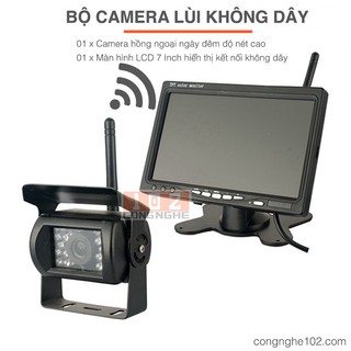 Camera wifi không dây với màn hình 7 inch hồng ngoại camera giám sát ,camera hành trình 12v fullhd 1080p sắc nét màn