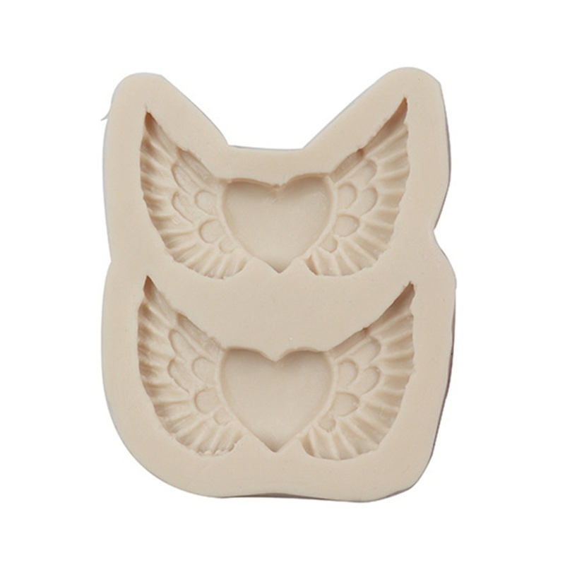 Khuôn Silicone Làm Bánh Hình Trái Tim Đôi Cánh Đáng Yêu