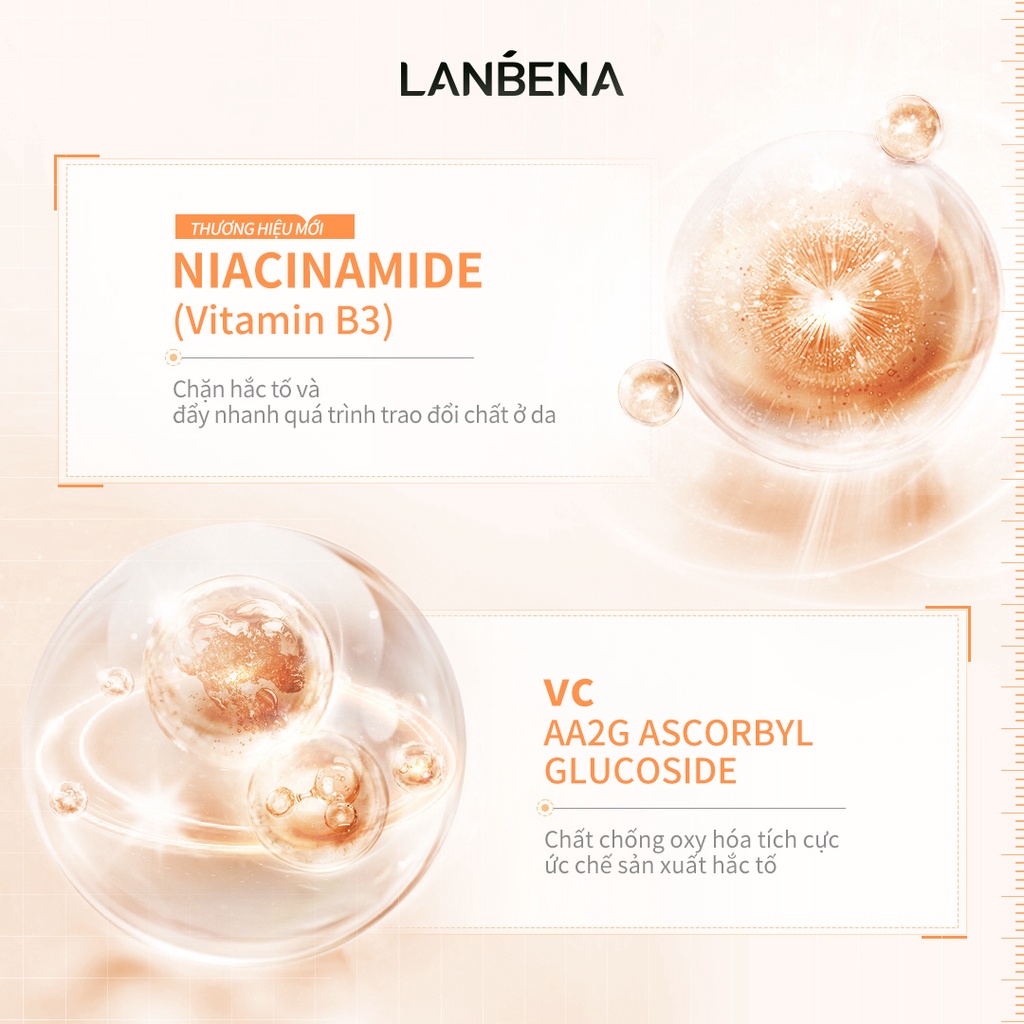 Kem chống nắng LANBENA Niacinamide SPF 50+ PA+ + + UVA UVB làm sáng da nhạy cảm 30ml