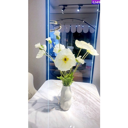 Hoa Anh Túc Nhân Tạo Size lớn 105cm Decor trang trí cao cấp sang hết nấc