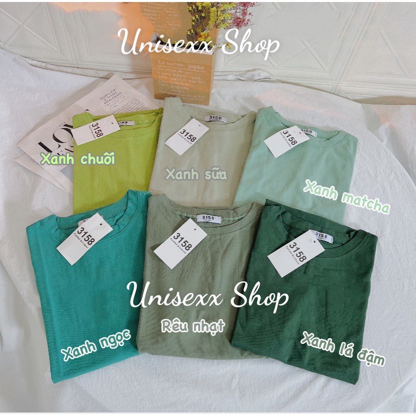 Áo phông 3158 TRƠN COTTON KHÔ nhiều màu_UNISEX