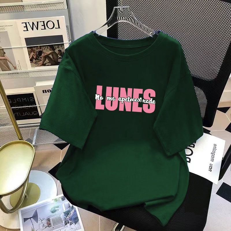 Áo thun FASHMILY 100% cotton tay ngắn dáng rộng phong cách thời trang Hàn Quốc mới 2023