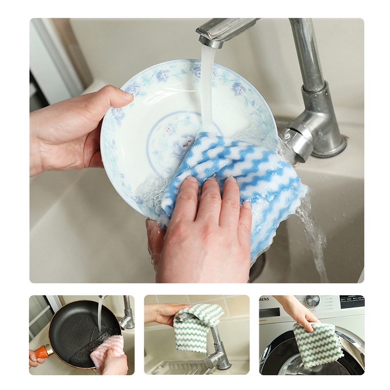 𝟐𝟓 𝐱 𝟐𝟓𝐜𝐦 Khăn lau bếp thấm hút tốt, không sổ lông rụng sợi, Khăn lau đa năng