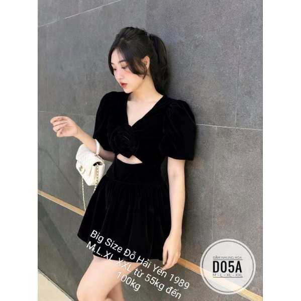 Đầm Xoè Nhung Big Size (55kg đến 100kg)