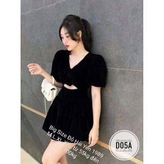 Đầm Xoè Nhung Big Size (55kg đến 100kg) MS05