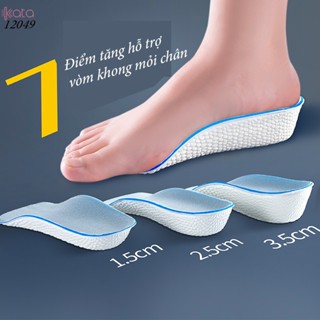 Lót giày nâng chiều cao tạo vòm chân,Đế giảm sốc ,thoáng khí giảm đau chân 12049