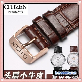 Dây đồng hồ bằng da bò dành cho nam và nữ citizen citizen