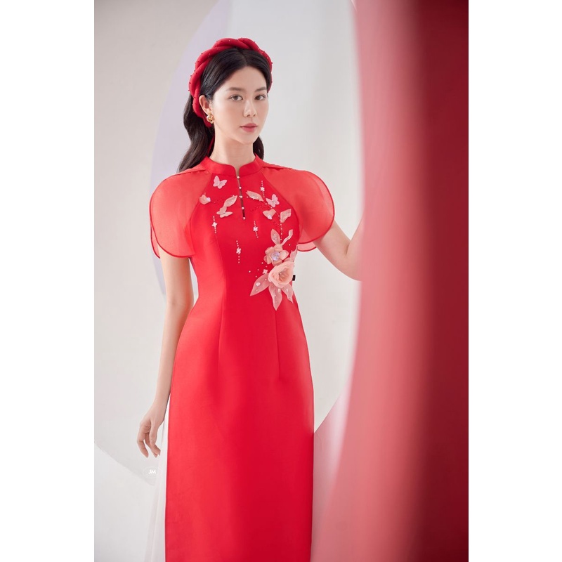 JM Dress Desgin - Áo dài cổ tàu tay raplang 2M18.2211TF