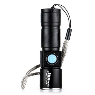 Đèn Pin Mini Zoom Pin Sạc Cổng USB Chip Led Cree Q5