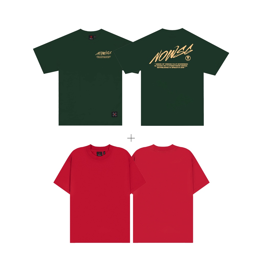 COMBO Áo thun NEEDS OF WISDOM Brush Tee & Blank Tee