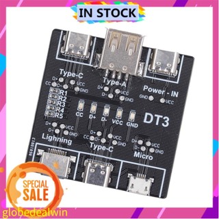 Globedealwin Data Cable Detection Board Sensitive Accurate Multiple Protection USB Tester for Type C