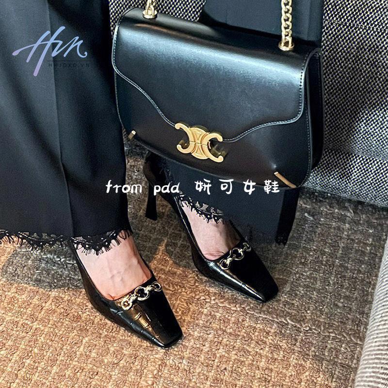 Giày Cao Gót Mũi Vuông Thiết Kế Mới 2022 Quyến Rũ Thời Trang Dành Cho Nữ