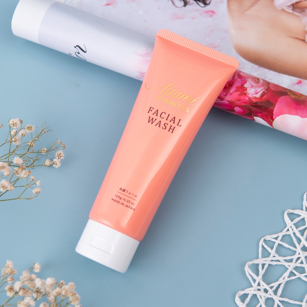 SỮA RỬA MẶT NHẬT BẢN DƯỠNG TRẮNG MỜ NÁM AYAMI COSMETICS FACIAL WASH 120G (AN TOÀN CHO MỌI LOẠI DA)