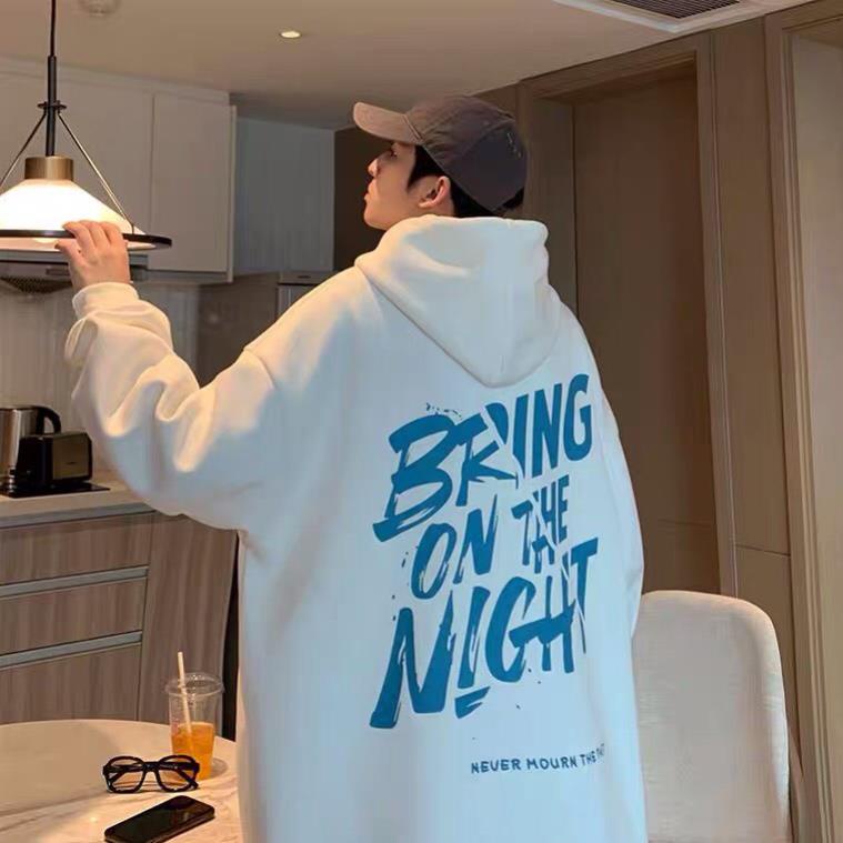 Áo Hoodie Dày Dặn Có Túi Mũ 2 Lớp In Họa Tiết Chữ Bring Of The Night Cực Chất Cho Nam Nữ.