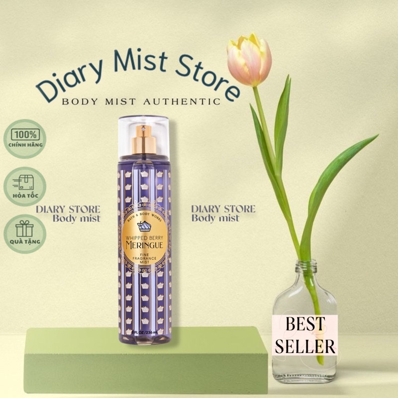 𝐃𝐢𝐚𝐫𝐲𝐦𝐢𝐬𝐭.𝐬𝐭𝐨𝐫𝐞 Xịt Thơm Toàn Thân Bath and Body Works Whipped Berry Meringue