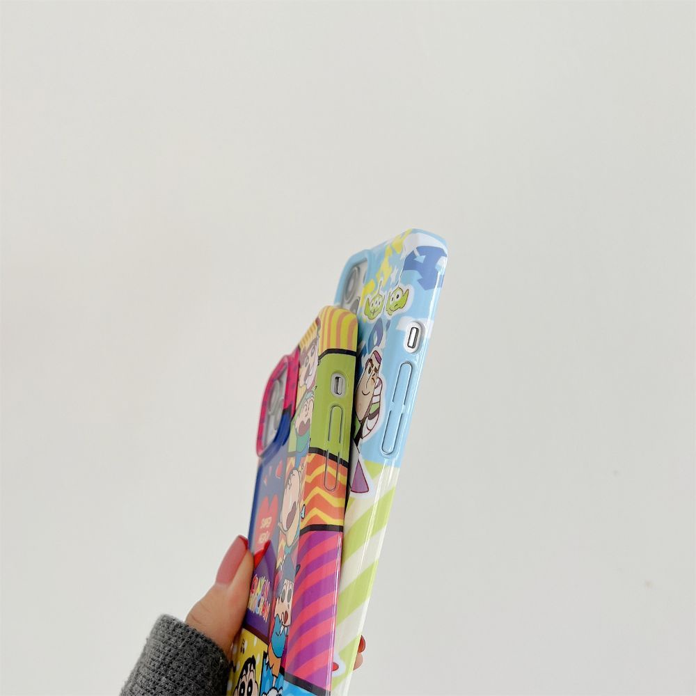 Ốp Điện Thoại tpu Mềm Kiểu Mảnh Ghép In Hình Hoạt Hình Dễ Thương Cho iphone 14 13 12 11