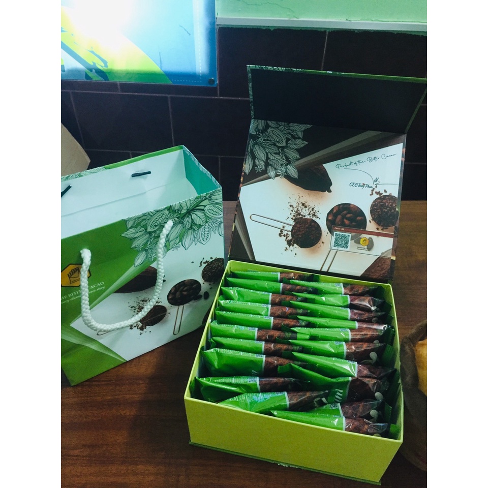 Cacao giảm cân The Bitter Cacao Nalee Slim hộp 20 gói x30g hỗ trợ giảm cân nhanh chóng Hàng Chính Hãng