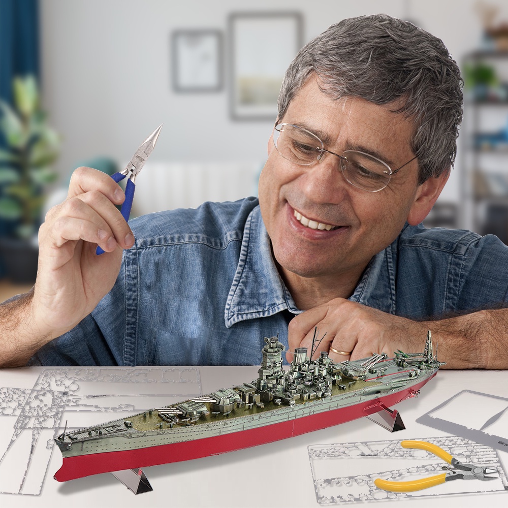 PIECECOOL Bộ Đồ Chơi Lắp Ráp Mô Hình Tàu Chiến Musashi 3D DIY Bằng Kim Loại Thích Hợp Làm Quà Tặng Sinh