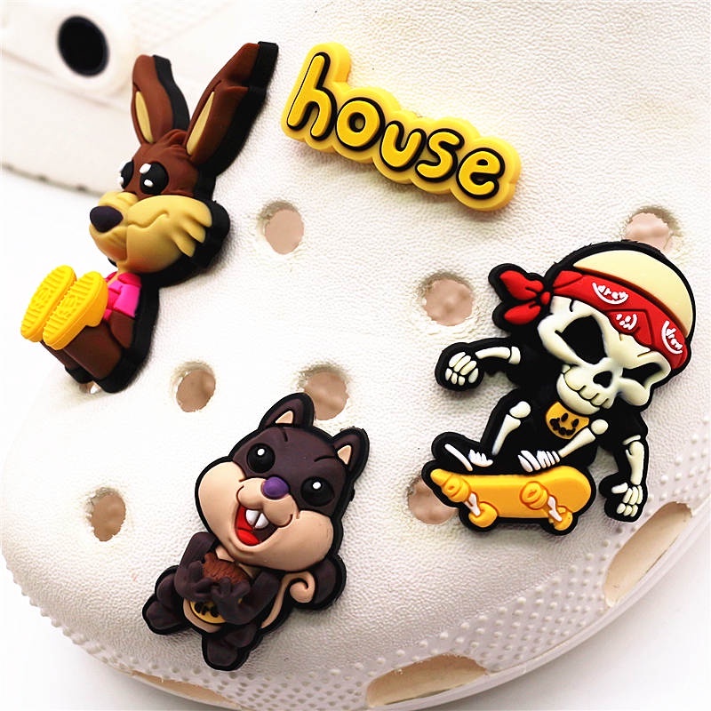 Jibbitz Crocs Phụ kiện khóa giày Justin Bieber drew house PVC giày phù hiệu trang trí FZL72