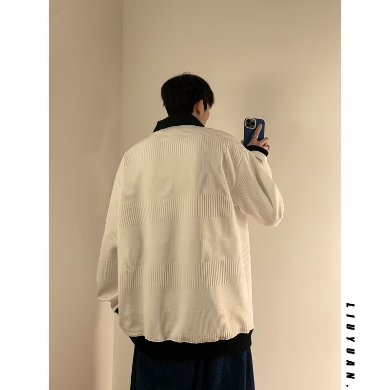 Hattongutto COD OOTD Áo Khoác POLO Dệt Kim Thời Trang Thu Đông Cho Nam