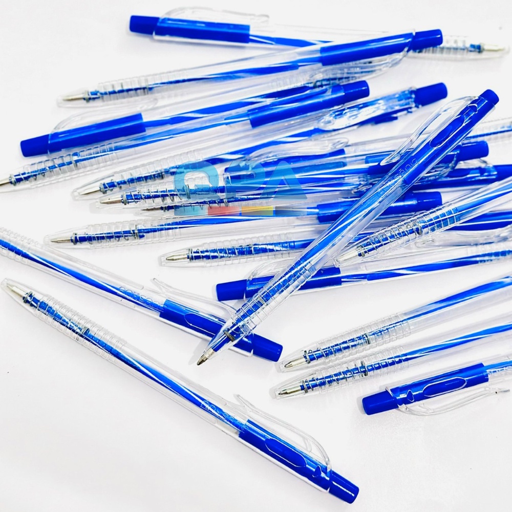 Bút bi mực xanh Ánh Sáng nét 0.7mm, bút viết nét đều, mực đẹp