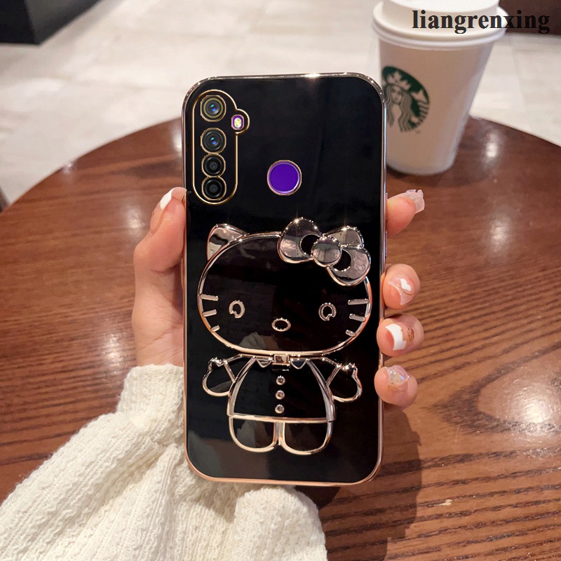 Ốp lưng  realme 5 realme c3 realme 5i realme 6i realme 5 pro Ốp Điện Thoại Silicon Mềm Chống Sốc Mạ Điện DDKTM01 Cho realme 5 realme c3 realme 5i realme 6i realme 5 pro viền vuông cute