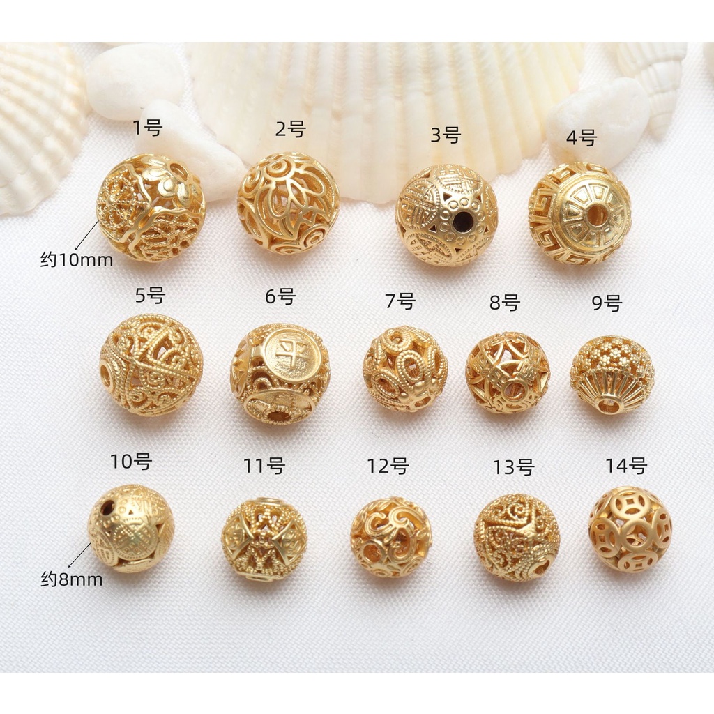 Bộ 5 Hạt Xỏ Lỗ Xỏ Vòng Tay / Dây Chuyền Nhiều Màu Sắc diy