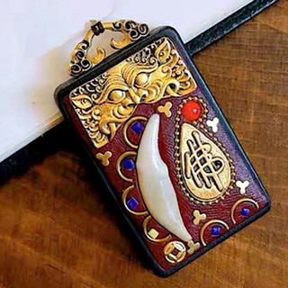 Mặt dây có nanh chó mực chuyền bình an tây tạng tặng dây đeo