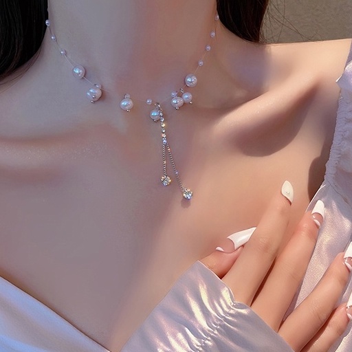 Vòng cổ Sợi cước ngọc trai nhân tạo quyến rũ sang chảnh VC69