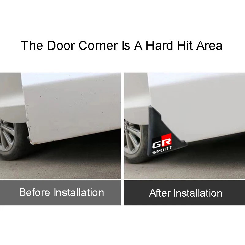 Bộ 2 Miếng Silicon Bảo Vệ Góc Cửa Trước Xe Hơi Chống Va Chạm Cho Toyota GR Sport GR Sport GR Sport VIos Yaris Corolla Cross Veloz Wish Revo CHR Avanza Fortuner Rush Innova raize