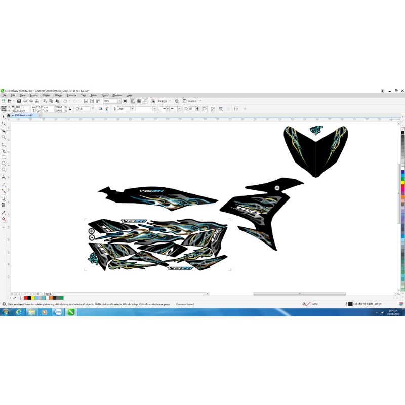 tem rời exciter 150 đen tem lửa xanh siêu đẹp